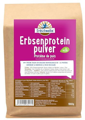 Erdschwalbe Erbsenprotein - Veganes Eiweißpulver - 1 Kg