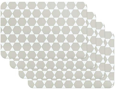 Venilia Grey Salvamanteles Gris, Mantelería, Mantel Individual para el Comedor, Apto para Alimentos, 4 tajada, 45 x 30 cm, 59042, Caline Grau, 30 x 45 cm, 4