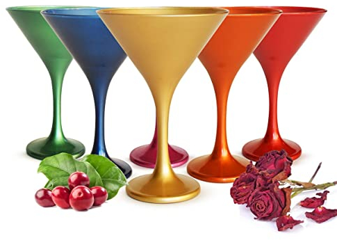 Sendez 6 vasos de Martini de colores