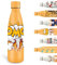 Grsta Trinkflasche Edelstahl, Trinkflasche 500ml BPA-freie, Trinkflasche Sport Auslaufsicher, Trinkflasche Personalisiert für Jungen und Mädchen, Wasserflasche für Schule, Camping, Fitness, Gelb