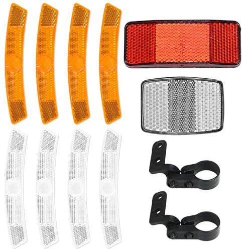 KAHOUI 11 Stück Reflektoren Fahrrad, Speichenreflektoren Katzenaugen Fahrrad, Fahrrad Reflektoren Set mit Fahrrad Reflektor Vorne Hinten für Tägliche Fahrten Nachtfahrten und Pendeln