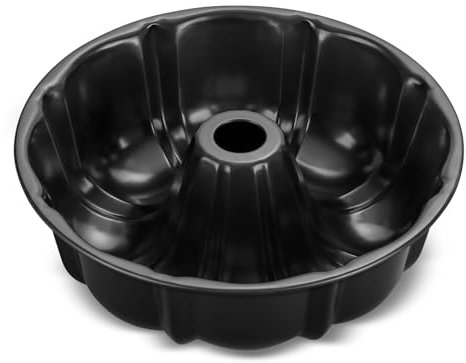 Homikit Kuchen Backform, 25,4cm Karbonstahl Kuchenform, Rund Backform für Kürbis Brot, Antihaftbeschichtet Tortenform, Leicht zu lösen & Leicht zu reinigen, Robuste, Schwarz