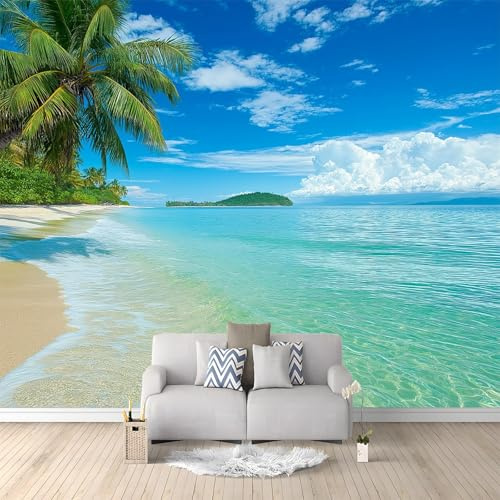 Fotomurales Paisaje Natural Mar 400x280 cm Papel Tapiz Fotográfico no tejido 3D Moderna Fondo De Pantalla Mural Decoración De Pared Sala Cuarto Oficina Salón