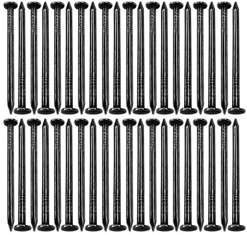 cyclingcolors 100x Clavos de acero de Cabeza Redonda Negro para Madera Muebles Reparación Renovación Bricolaje, 2x20mm