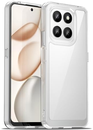 Liisooka Transparentt Skal för Honor 400 Smart 5G/4G, Militärgrads Fallskydd, Gulförhindrande Skyddshölje med Hård PC-baksida, Ultratunt Chocksäkert Skal Mot Repor