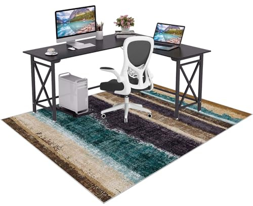 Antideslizante Alfombras para Silla de Gaming Oficina 70 x 100 cm Alfombra Escritorio Suelo Alfombras Sillas Ruedas Protectora para Suelos Duros Protectors Suelo Silla Ruedas Silla de Ordenador