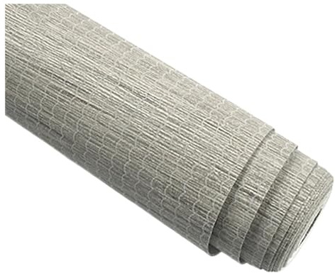 RUHTEUO Tapet linne tapet grå non-woven pappersrulle vardagsrum sovrum TV bakgrund heminredning (grå, 0. 53 x 9,5 m)