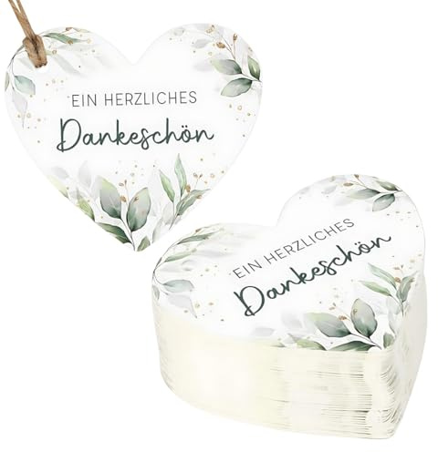JIRVEX 60 etiquetas personalizadas comunión en forma de corazón con diseño de eucalipto 5cm etiquetas para regalos detalles para invitados bautizo boda cumpleaños