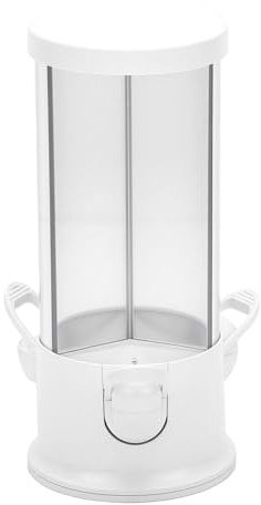 EIMSOAH Dispensador Versátil de Nueces y Dulces, Máquina Transparente de Gran Capacidad con 3 Compartimentos para el Hogar, Oficina, Venta Al por Menor, ABS Minimalista, Blanco, 4,7x11,0 Pulgadas