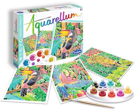 SentoSphère - AQUARELLUM - AMAZONE - Kit peinture - Peinture Aquarellable Magique - A partir de 7 ans - fabriqué en France