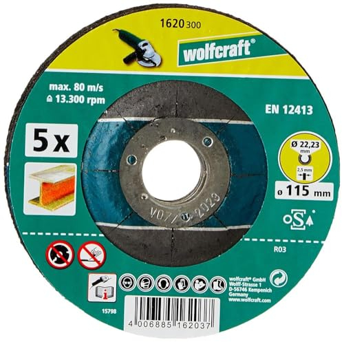 wolfcraft Disco para cortar metales, centro rebajado I 1620300