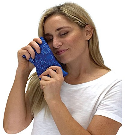 Nature Creation Mint Pillow - Herbal Cold Therapy Nasal Pack - Soothing Cooling Pad - Natural Relief Pillow - Reusable Cooling Pad - Blue Flowers 1 Pack