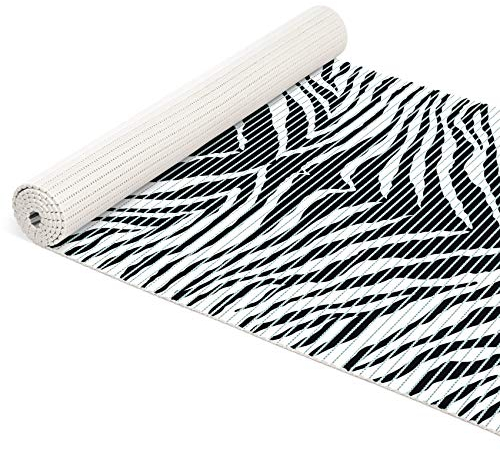 ANRO Für Bad Weichschaum Matte Antirutsch Badvorleger Badläufer Zebra 200x65cm