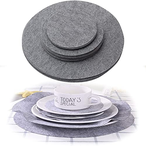 mohito 24 Pieza separadores de Fieltro Suave,Separadores de Platos de Fieltro Suave,Protector de ollas separadores,Apto para vajilla