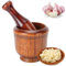 Wooden Mortar and Pestle Set, Manual Garlic Masher and Spice Grinder for Kitchen, Natural Grinder Bowl, Crush Press Mash Spices, Herbs, Pepper, Guacamole, Nuts, Fruit