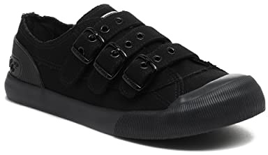 Rocket Dog Jolissa Sneaker, Zapatillas de Skateboard para Mujer, Nero Nero Foxing, 38 EU