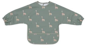 Jollein 029-869-67090 wasserdichtes Lätzchen mit Ärmeln - Jungle Jambo grün