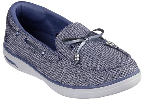Skechers Women's On-The-Go Inspire - Beach Vacay Loafer, Navy, 6