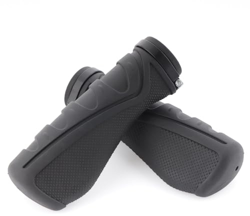 1 Pair 7/8 Inch Bike Handle Grips, Comfortable Non Slip Bicycle Handlebar Grips Ergonomic Comfort Design for Pipe Diameter 0.86 Inch(22mm) MTB, E Bike, Hybrid, Scooter, Length 4.92 Inch