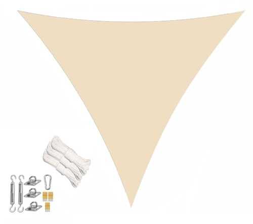 Toldo triangular curvado, resistente a desgarros y óxido, para exteriores, patio, pérgola, jardín, privacidad y protección, paño permeable