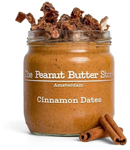 Cinnamon Dates Peanut Butter – Natural Sweet Spread with Real Date Pieces & Cassia Cinnamon – No Added Sugar, No Palm Oil, Low Salt – 2 x 380g