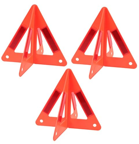 LIFKOME Triángulo de Advertencia Reflectante Plegable 3 Piezas para Vehículos Seguridad Vial Uso Emergencia Carretera Conductor