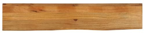 Teenpull Plateau de table en bois massif de mangue, 160 x 40 x 3,8 cm, bord d'arbre pour bureau et table à manger, meuble de bureau unique, kit de plan de travail robuste