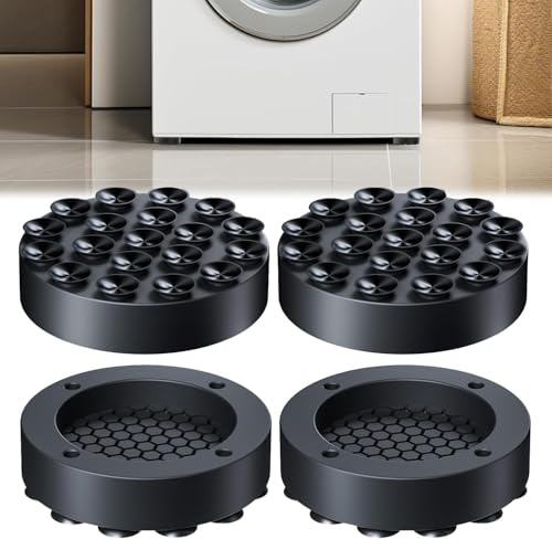 hankousi 4 amortiguadores de vibraciones para lavadora, amortiguadores universales de silicona antivibración, almohadillas antideslizantes