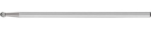 PFERD HM-frässtift med lång skaft, kulform KUD, tandning 3 plus, frässtift ø 3 mm, skaftdiameter 3 mm, längd 75 mm, 21211087 – för universella tillämpningar på de viktigaste materialen