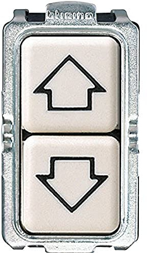 BTicino S5055/1F Serie Magic Pulsante Doppio con Frecce, 10A, 250 V, Avorio