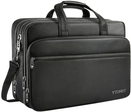 Ytonet Laptop Briefcases for Men, 17 Inch Expandable Briefcase laptop bag