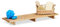 Relaxdays Estante para Ducha de bambú, Tabla de Madera, Bandeja Moderna, Sin Taladro, HxLxP: 6 x 70 x 22 cm, Natural, 22x70x6 cm