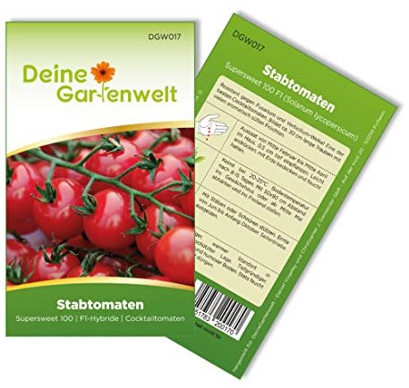 Stabtomaten Sweetbaby Samen - Solanum lycopersicum - Tomatensamen - Gemüsesamen - Saatgut für 10 Pflanzen