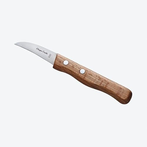 Couteau bec d’oiseau Hagen Grote, lame courbée, longueur totale 15,5 cm, longueur de la lame 5,3 cm, inoxydable, d’une forge traditionnelle de Solingen, extra-tranchant, pour fruits et légumes
