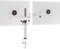 Duronic Dual Monitor Stand DM352 WE Double Monitor Arm White Twin Riser Two Mount for 13-27” Computer Screen 2 Height Adjustable Clamp Stands for PC Gaming Work Desk Home & Office Studio, VESA 75 100