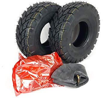 Pair of 4.00-5, 300x100, Mobility Scooter Tyres & Tubes (Good Care) Black (Winter)