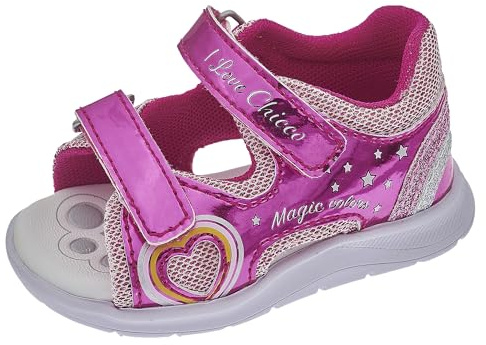Chicco Sandali Con Doppio Velcro Fucsia, Confortevoli, Leggeri, Flessibili E Traspiranti SandaliBambine e ragazze