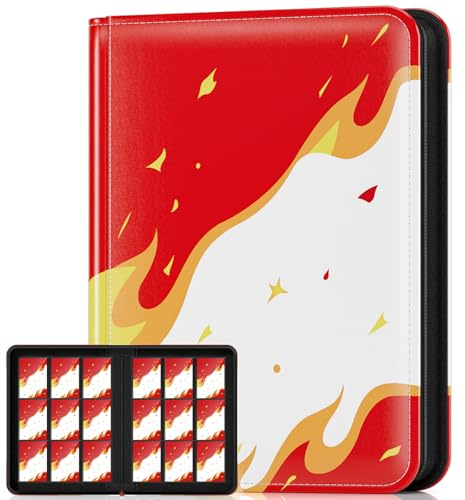 Card Binder 9 Pocket,Trading Card binder Holds 432 Side Loading Pocket,Durable PU Cover Collection Card Ablum for MTG, TCG, Baseball,Sports Cards,Game Card Case book With Zipper for Gift