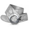 Caspar GU243 breiter Damen Taillengürtel, Gürtelgröße:80, Farbe:silber metallic