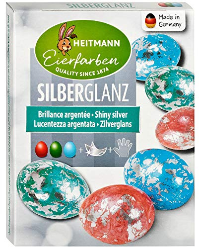 Heitmann Eierfarben, Nido di Pasqua glitterato blu verde e rosso, 1 pezzo