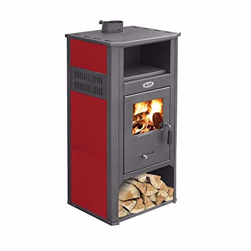 STUFA A LEGNA VIDAR 10 KW COLORE ROSSO