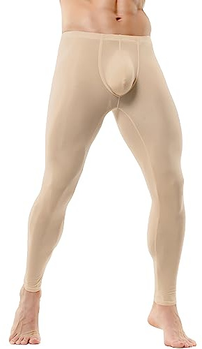 QiaTi Biancheria Intima da Uomo, Sexy, Lunghi, Sexy, Sexy, Aderente, a Compressione, per Uomo, Leggings Lunghi, Leggings Lunghi
