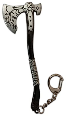 Eillwin Leviathan Axe Keyring, Kratos Viking Ice Axe Metal Keychain with Etched Runes, Norse Mythology Collectible Gift