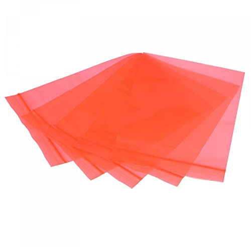 sourcing map 100Stk antistatische Taschen Abschirmbeutel 4x6inch (10x15cm) wiederverschließbar für Festplatten HDD SSD transparent rot