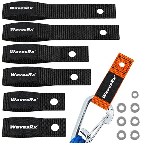WavesRx Soft Loops Jet Ski Cleats | Secure Loop Straps for Attaching Docking Bumpers, Fenders, Anchoring Line, Bungee & Dock Rope to your Jetski | Must-Have PWC Accessory for Your Waverunner or Seadoo