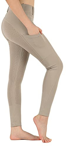 beroy Pantalones de equitación para niñas, pantalones de equitación para niños, con bolsillos de silicona