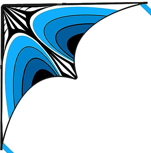 Delta-Drachen für Kinder und Erwachsene, Bester Stranddrachen für Anfänger, leicht zu fliegen für Jungen und Mädchen(Blau)