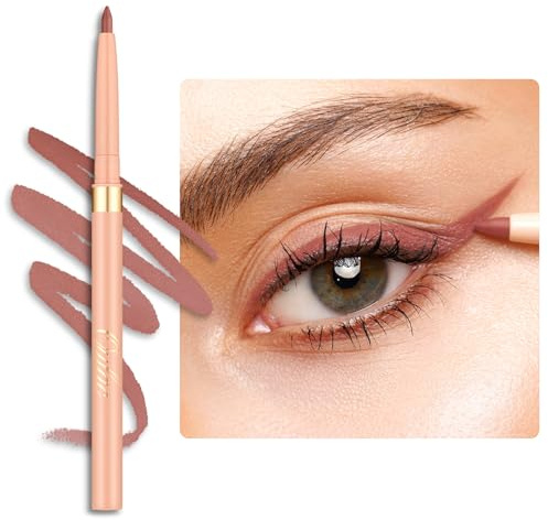 OULAC Braun Eye Liner & Lipliner Stift 2 IN 1, Wischfester, Waterproof Schwenkbarer Kajalstifte, Langanhaltender Matte Finish, Schnelltrocknung, Hochpigmentierter, Vegan (L03) Naked Liner