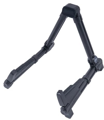 Carry-on Folding Guitar Stand, Portable and Lightweight, Suitable for Mini and full size Electric Guitars, Acoustic Guitars, Ukulele, Violin, Banjo, Bass