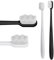 ElevateTech Cepillos de dientes manuales extrasuaves portátiles, agarre negro, onda blanca, 10000 cerdas de carbón de bambú, tamaño regular, adecuado para limpieza de encías sensibles, hombres y